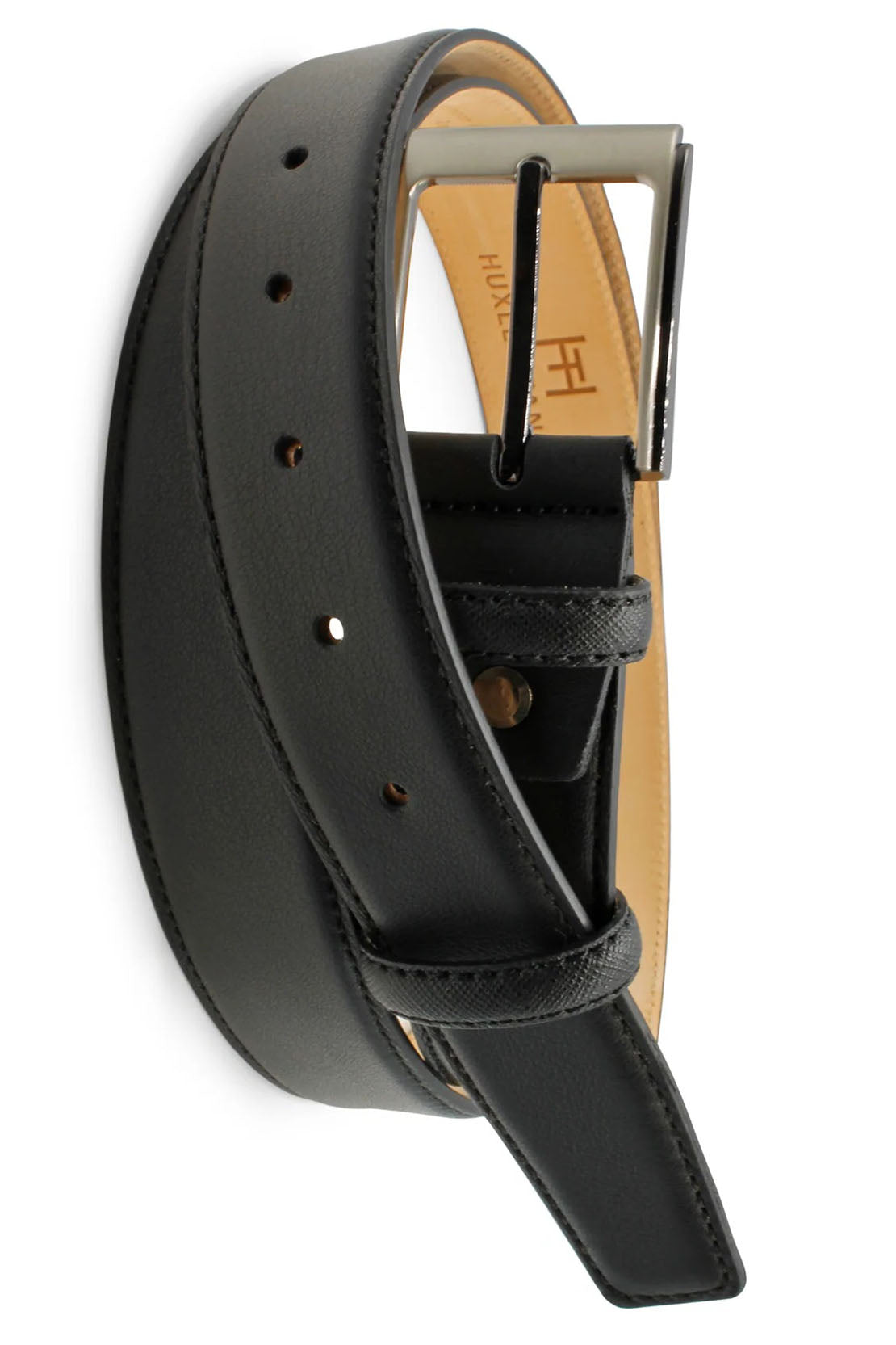 HUXLEY TANNER - BALLESTEROS 35mm Napa Leather Belt in Black BAL001