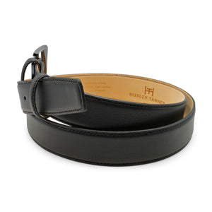 HUXLEY TANNER - BALLESTEROS 35mm Napa Leather Belt in Black BAL001