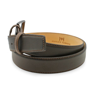 HUXLEY TANNER - BALLESTEROS 35mm Napa Leather Belt in Brown BAL002