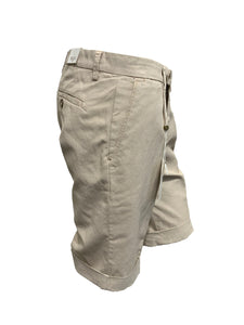BRIGLIA 1949 - Light Beige Stretch Cotton and Linen Blend Slim Fit Shorts BG101 324568 523