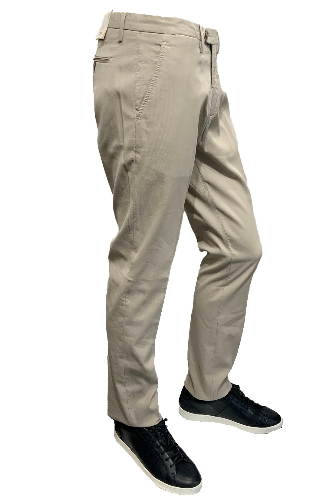 BRIGLIA 1949 - Beige Slim Leg Stretch Cotton Chinos With Tonal Stripe Detail BG62 324047 023