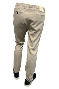 BRIGLIA 1949 - Beige Slim Leg Stretch Cotton Chinos With Tonal Stripe Detail BG62 324047 023