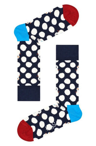 HAPPY SOCKS - Big Dot Snowman Sock in Navy BDS01-6500