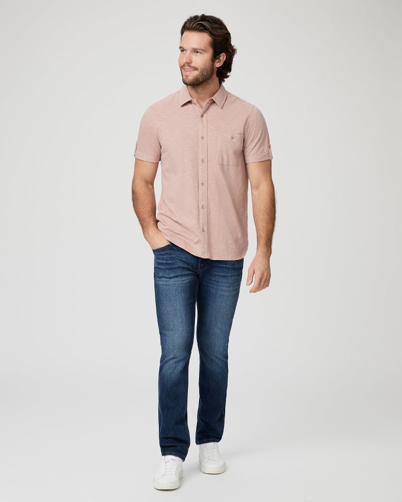 PAIGE - BRAYDEN Short Sleeve Roll Tab Shirt In Twilight Haze M948F96-4135