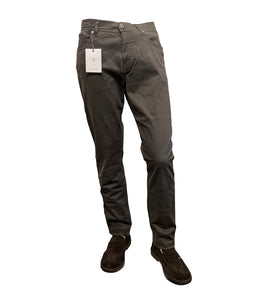 RICHARD J BROWN - T38.238 MILANO Model Cotton Stretch Jeans In Dark Brown