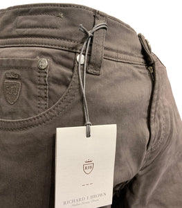 RICHARD J BROWN - T38.238 MILANO Model Cotton Stretch Jeans In Dark Brown