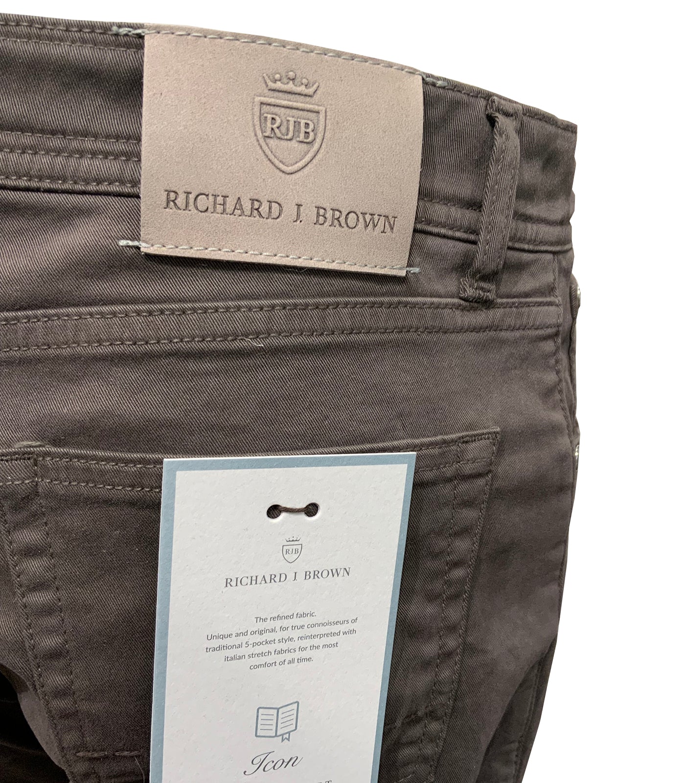 RICHARD J BROWN - T38.238 MILANO Model Cotton Stretch Jeans In Dark Brown