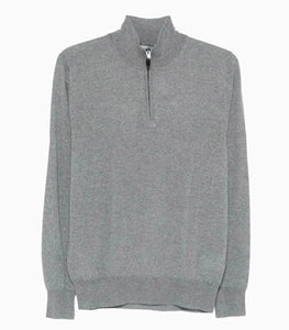 CANALI - Wool Quarter Zip In Light Grey C0015 MK01149 204