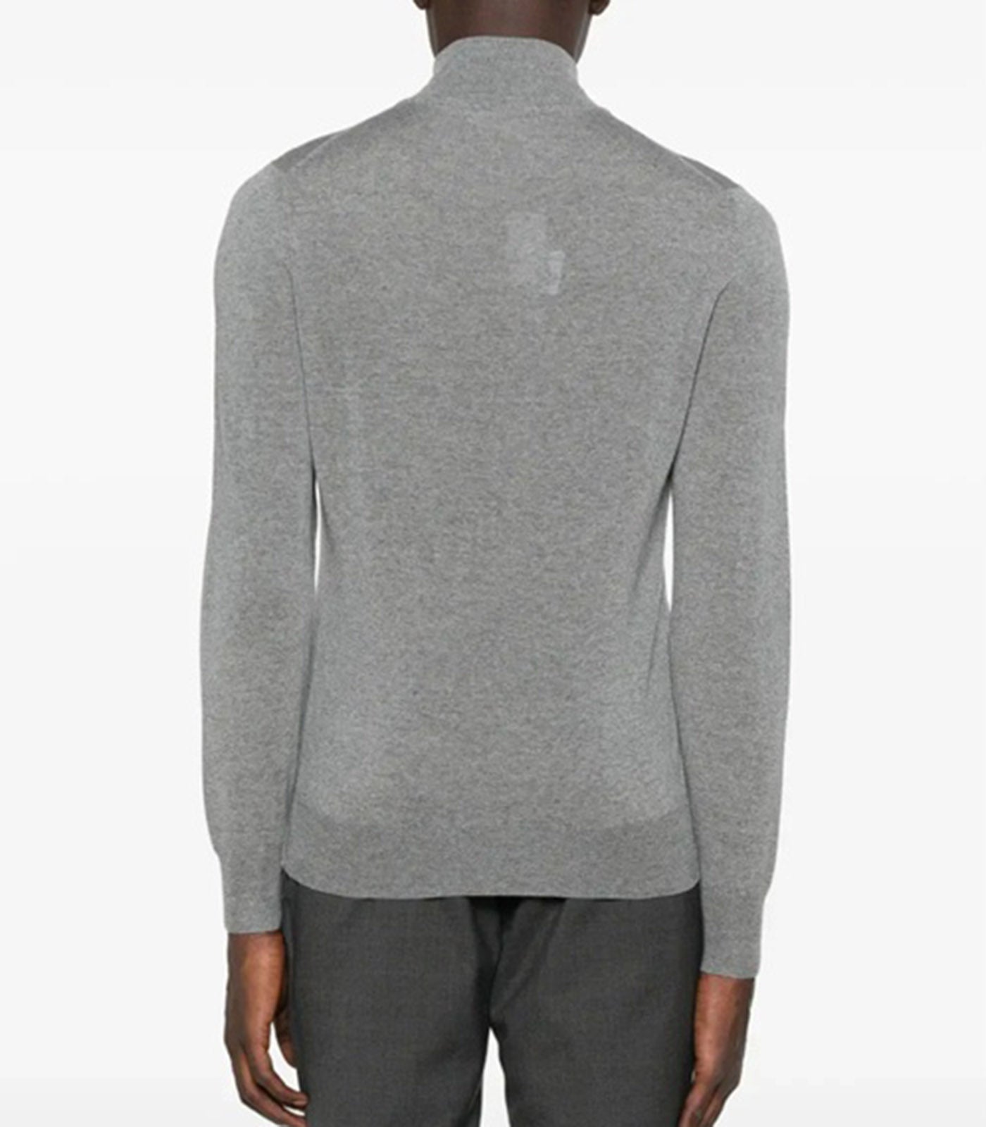CANALI - Wool Quarter Zip In Light Grey C0015 MK01149 204