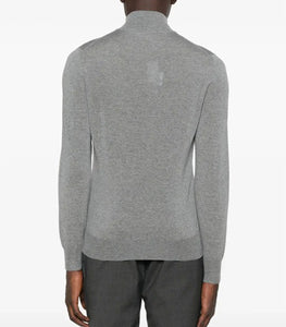 CANALI - Wool Quarter Zip In Light Grey C0015 MK01149 204
