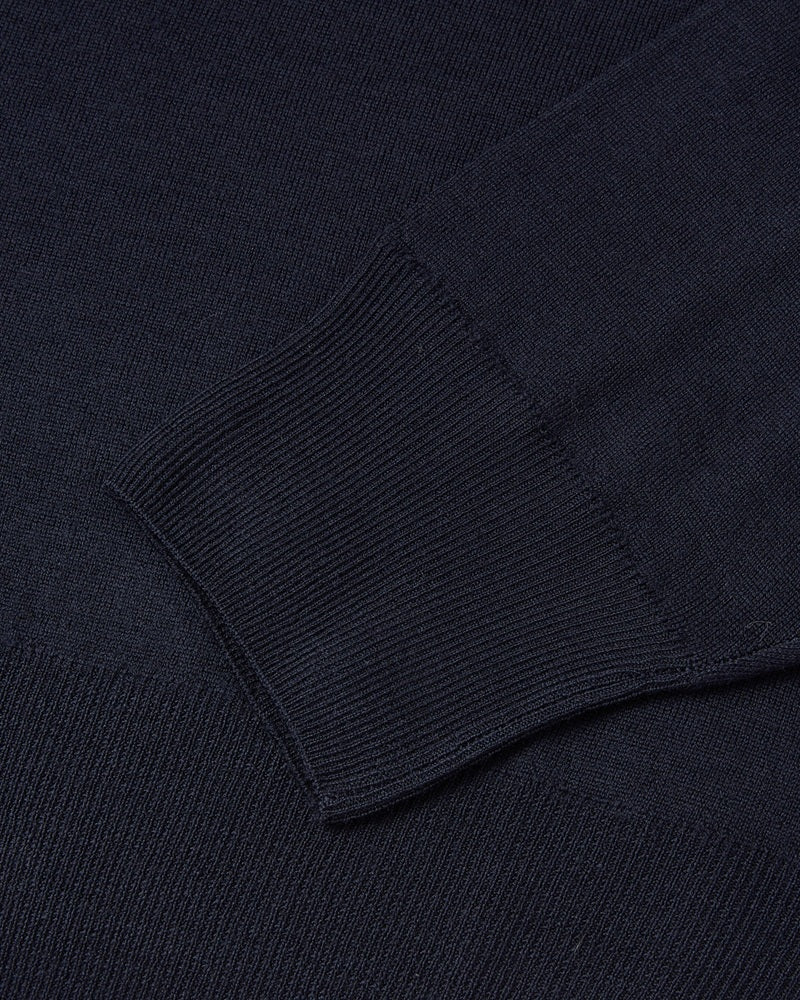 CANALI - Wool Quarter Zip In Navy Blue C0015 MK01149 300