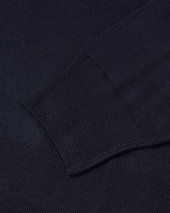 CANALI - Wool Quarter Zip In Navy Blue C0015 MK01149 300