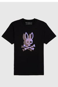 PSYCHO BUNNY - Chicago HD Dotted Graphic Tee in Black B6U412Z1PC BLK