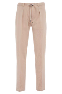 CIRCOLO 1901 - CN3820 Drawstring Stretch Cotton Piquet Trousers in Lotus