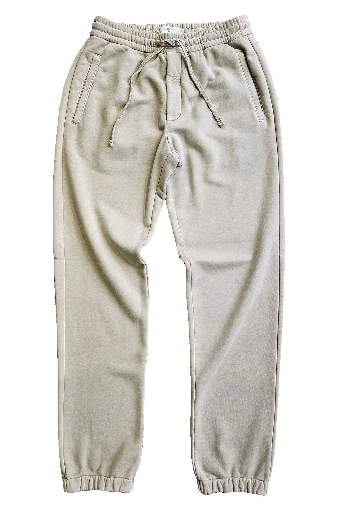 CIRCOLO - CN4028 Cashmere Touch Jogging Bottoms in Rainy Days Beige