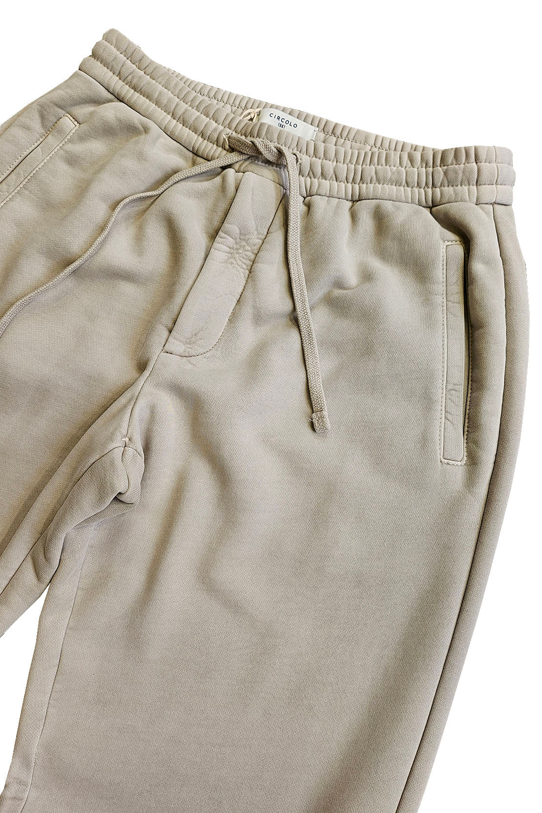 CIRCOLO - CN4028 Cashmere Touch Jogging Bottoms in Rainy Days Beige