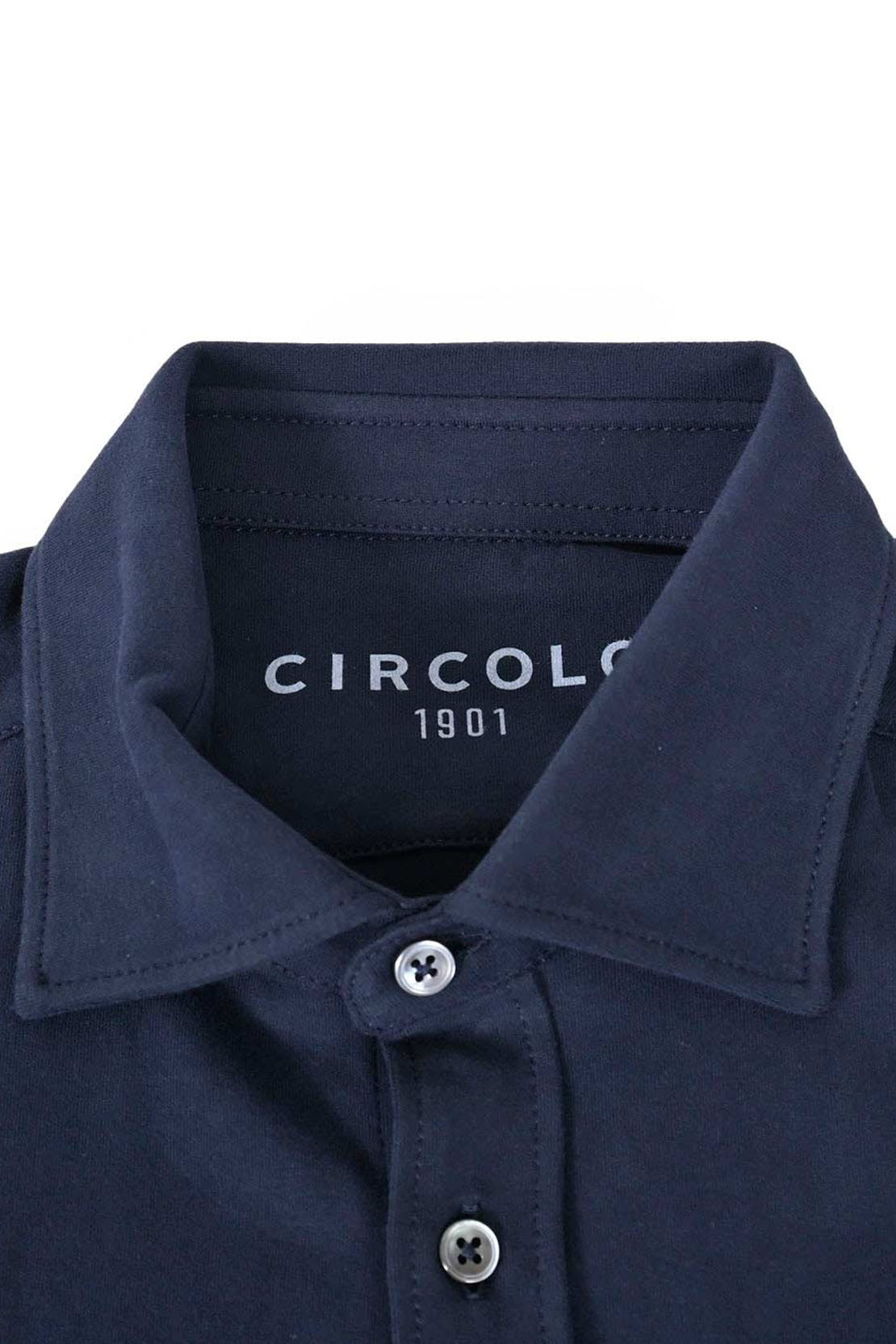 CIRCOLO 1901 - Super Soft Stretch Cotton Jersey Shirt in Ocean Blue CN4036
