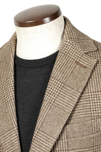 CIRCOLO 1901 - Brown Check Cotton Stretch 2 Button Jacket CN4106