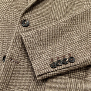 CIRCOLO 1901 - Brown Check Cotton Stretch 2 Button Jacket CN4106