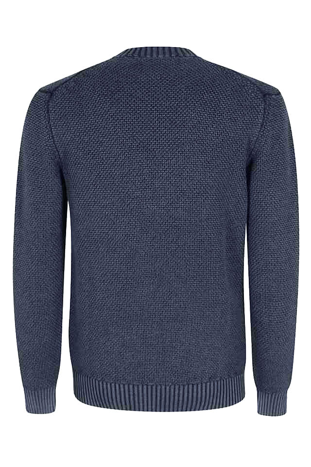 CIRCOLO 1901 - Chunky Round-Neck Textured Knitwear in Blu Notte CN4187