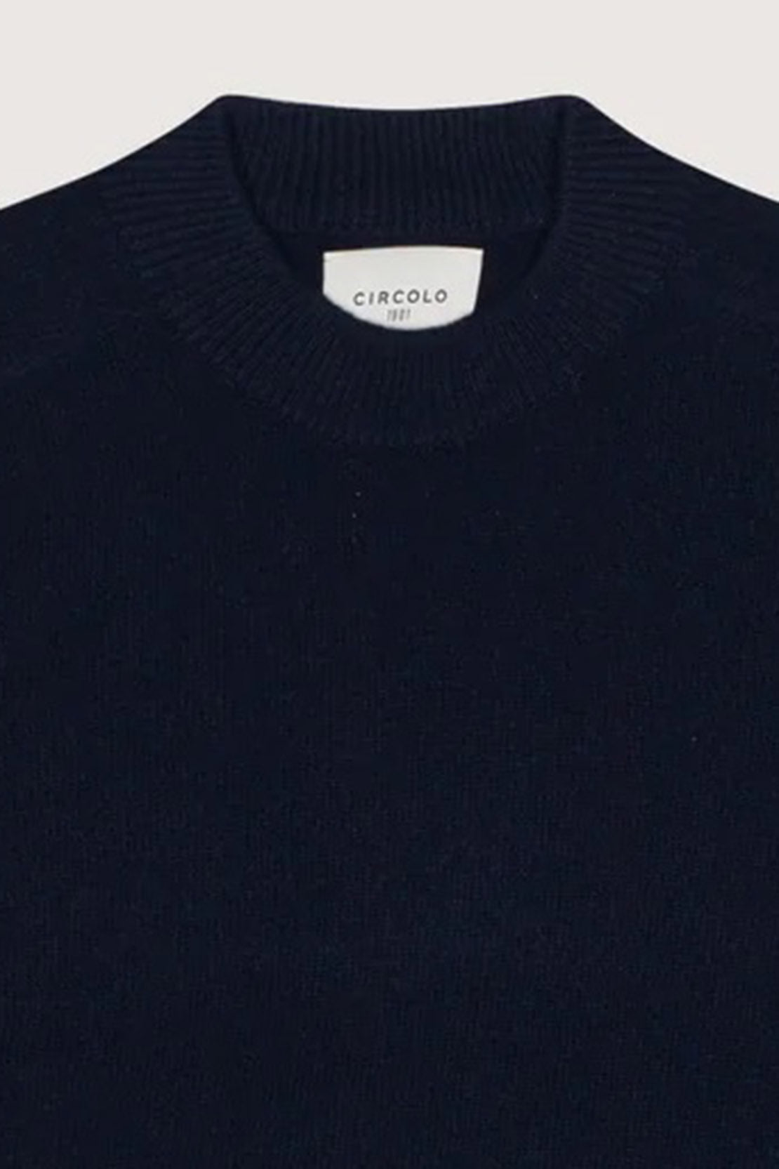 CIRCOLO 1901 - Navy Blue Turtle Neck Sweater in Wool and Alpaca Blend Fabric CN4198