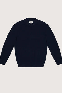 CIRCOLO 1901 - Navy Blue Turtle Neck Sweater in Wool and Alpaca Blend Fabric CN4198