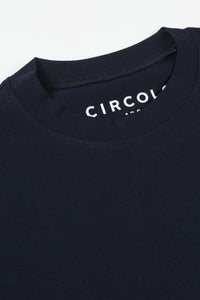 CIRCOLO 1901 - Navy Blue Pique Cotton T-Shirt CN4286
