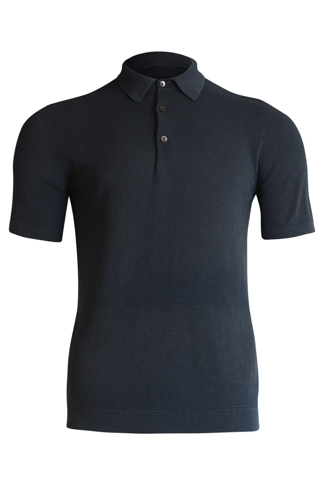CIRCOLO 1901 - Fancy Knit Polo Shirt in 447 Dark Blue CN4407