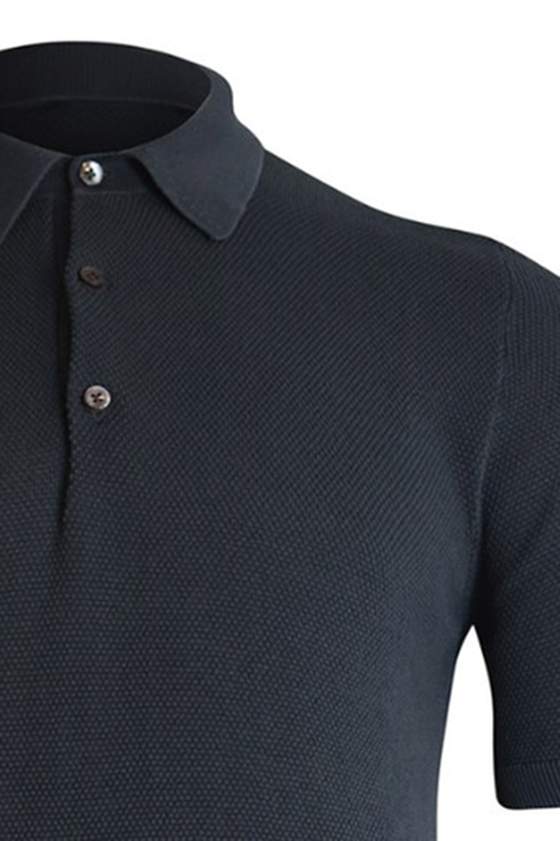 CIRCOLO 1901 - Fancy Knit Polo Shirt in 447 Dark Blue CN4407