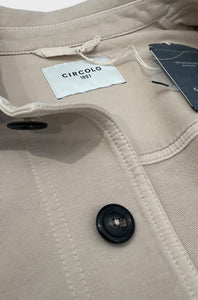CIRCOLO - CN4701 Fleece Worker Jacket in Alba Ecru