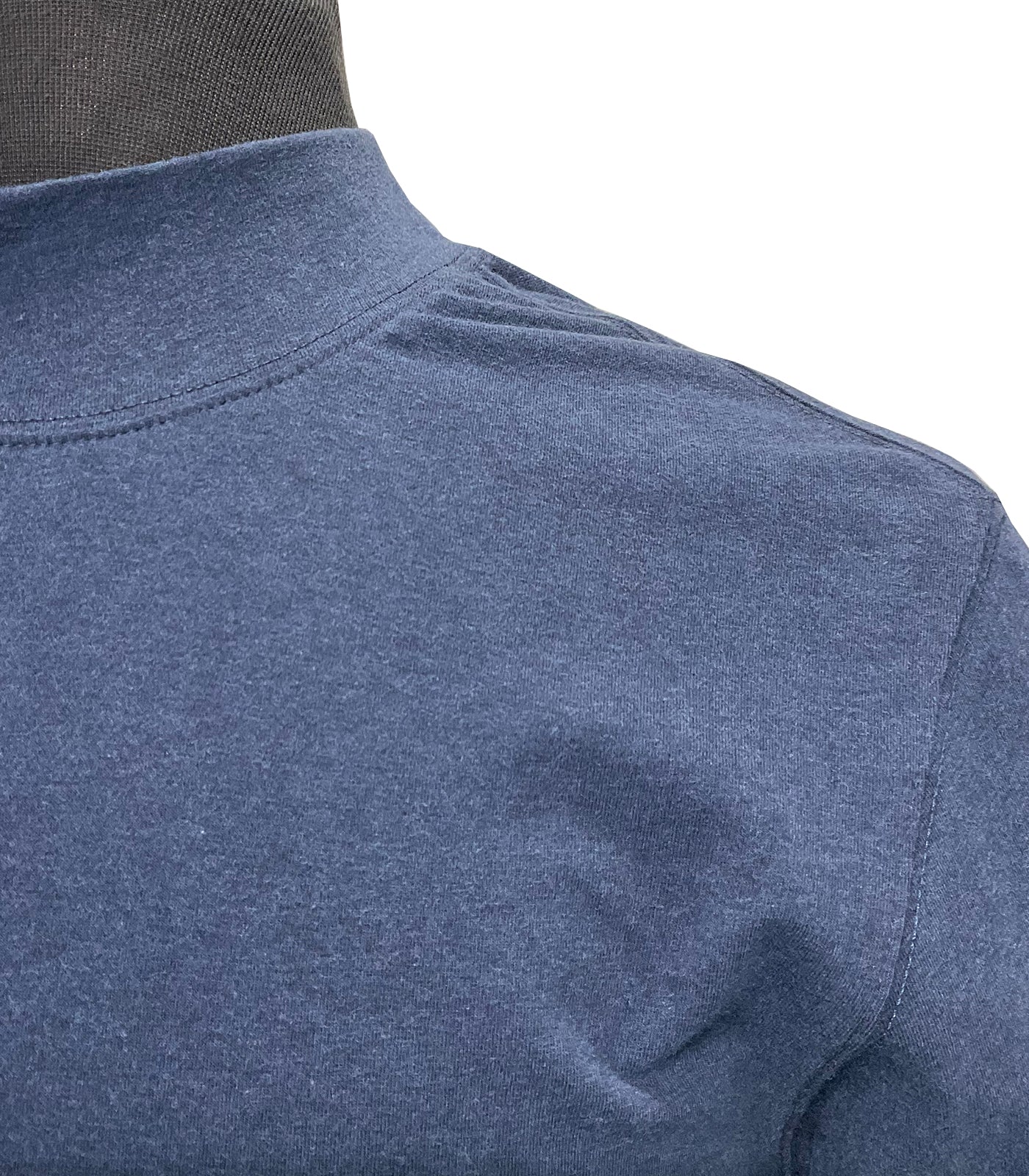 CIRCOLO 1901 - CN4951 Cashmere Touch Long Sleeved T-Shirt With Mock Neck In Dark Blue