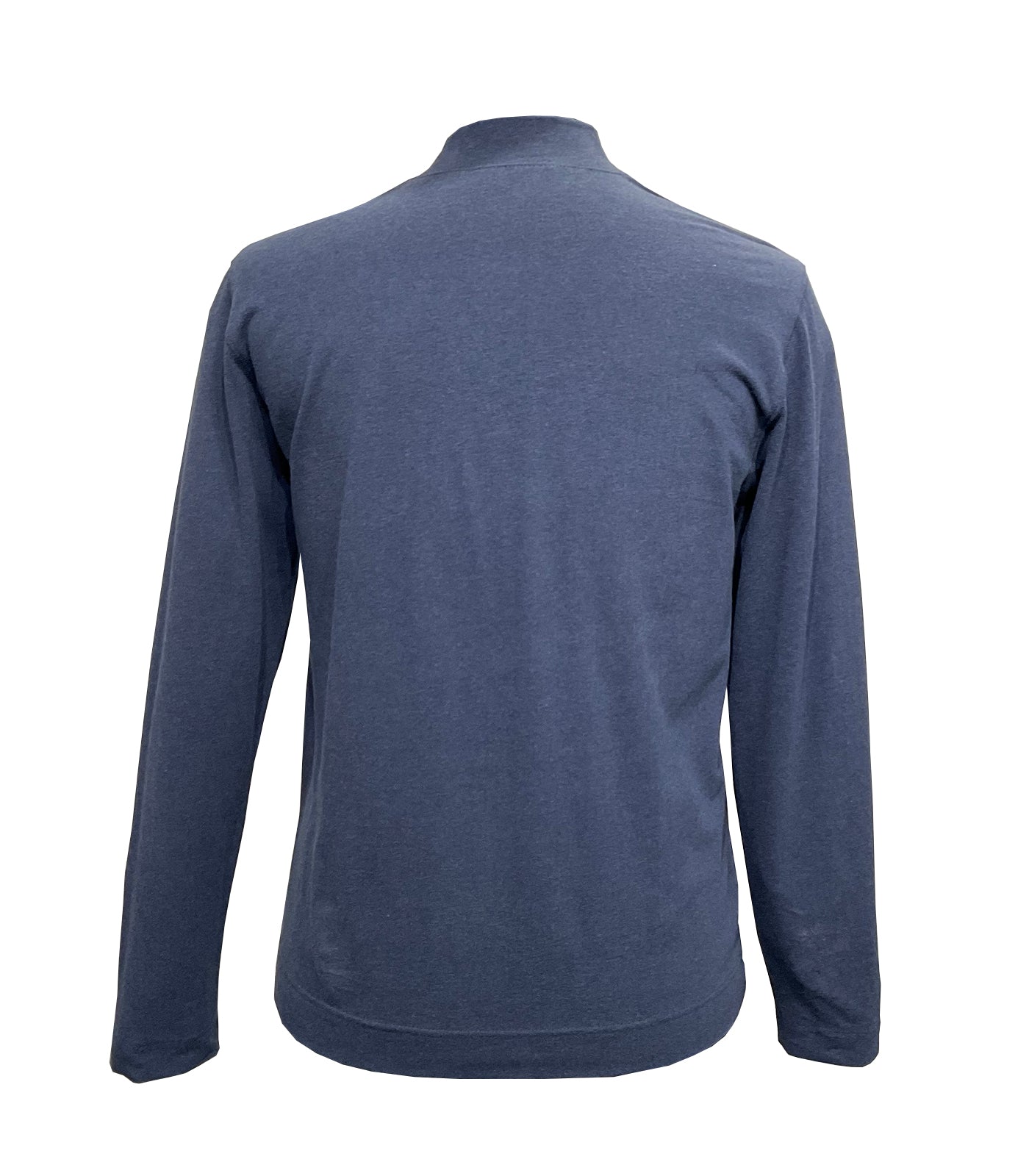CIRCOLO 1901 - CN4951 Cashmere Touch Long Sleeved T-Shirt With Mock Neck In Dark Blue