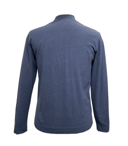 CIRCOLO 1901 - CN4951 Cashmere Touch Long Sleeved T-Shirt With Mock Neck In Dark Blue