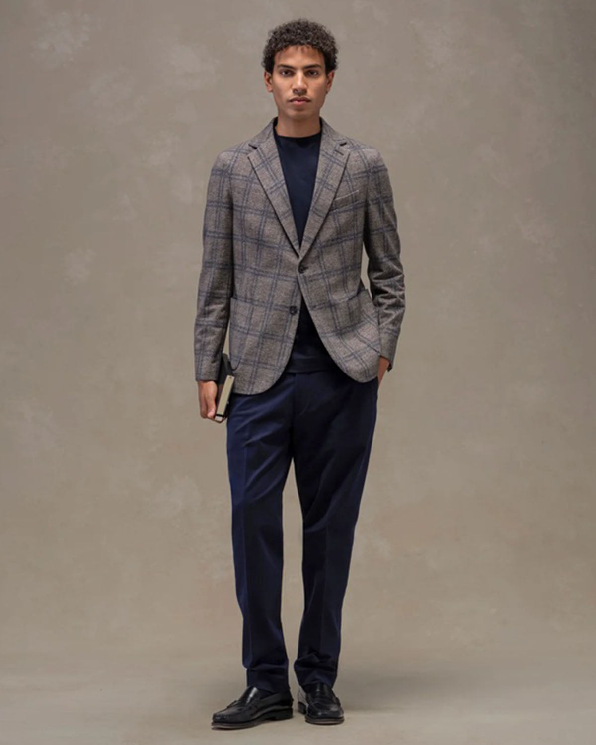 CIRCOLO 1901 - CN5038 Windowpane Jacket in Cioccolato