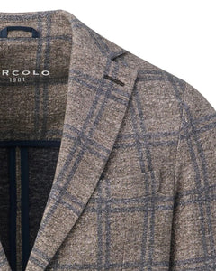 CIRCOLO 1901 - CN5038 Windowpane Jacket in Cioccolato