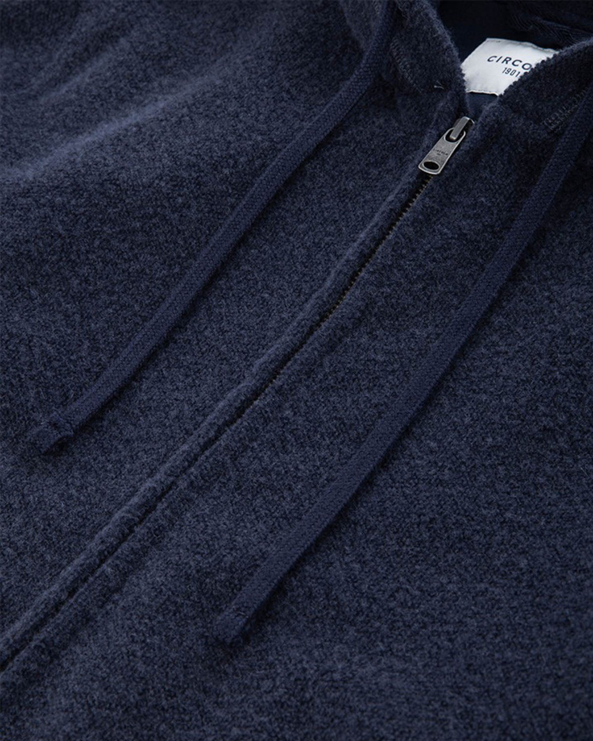CIRCOLO 1901 - CN5136 Full Zip Hoodie in Blue Notte Bouclé