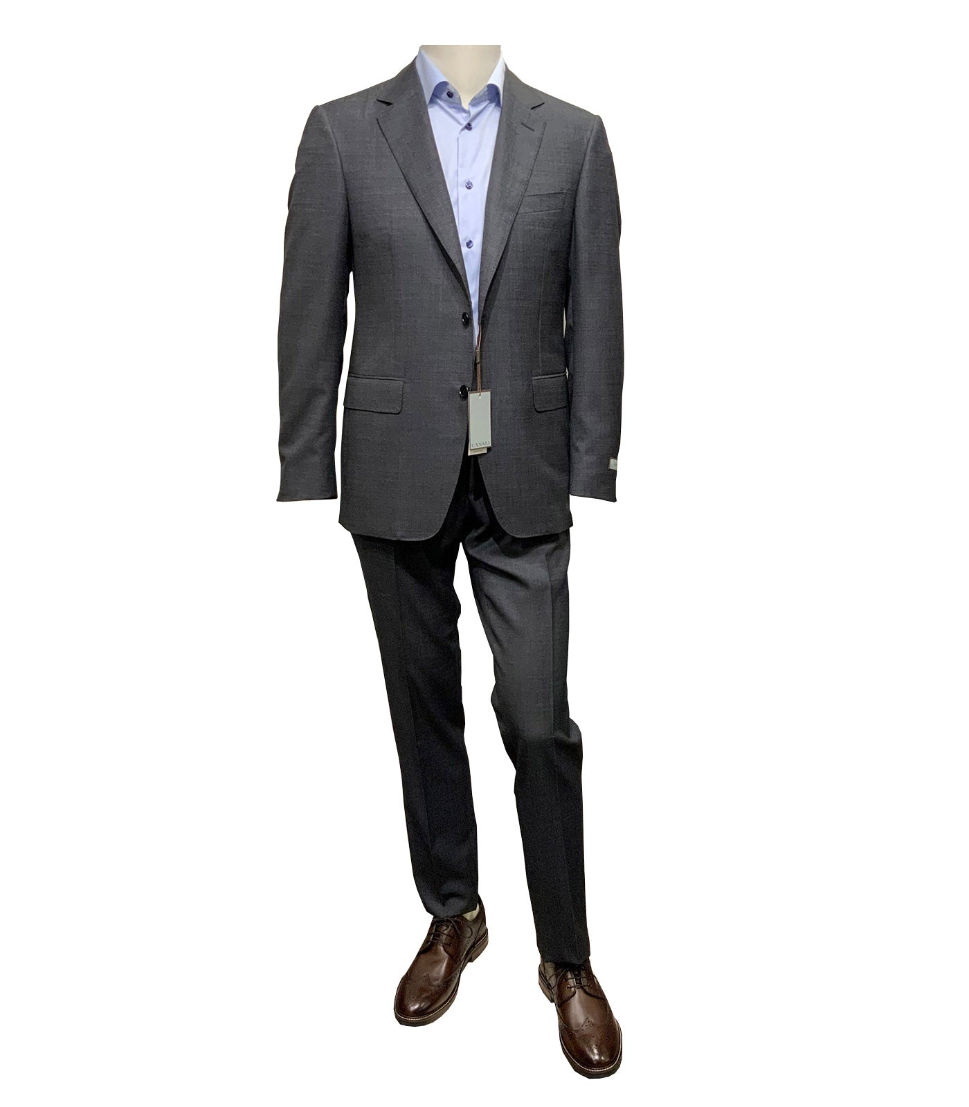 CANALI - Dark Grey Wool Suit 12280/19-AA05781-111