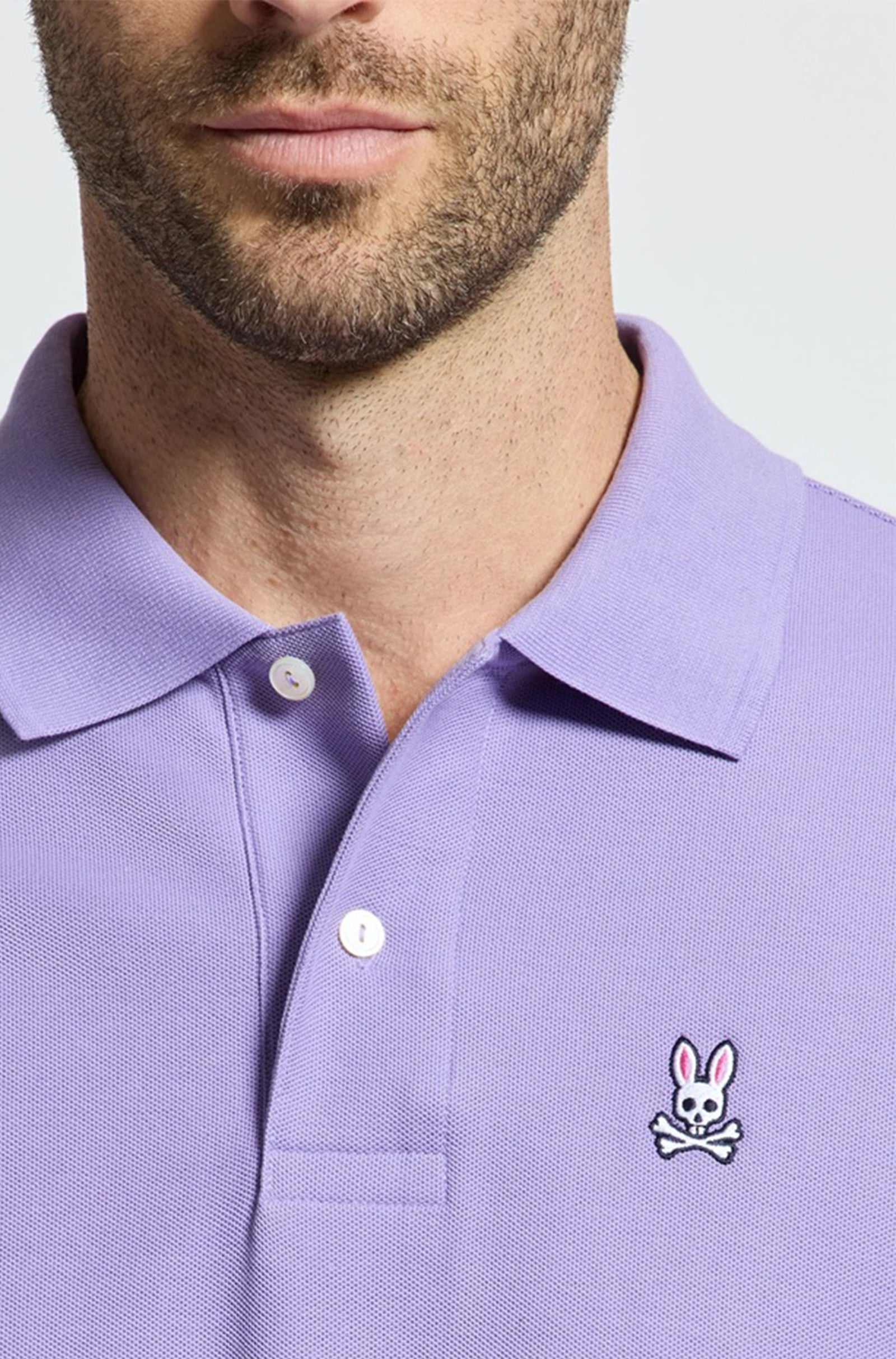PSYCHO BUNNY - CLASSIC PIQUE Polo Shirt in LAVENDER