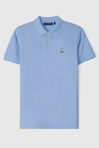 PSYCHO BUNNY - Classic Pique Polo Shirt In Serenity Blue B6K001B200 SER