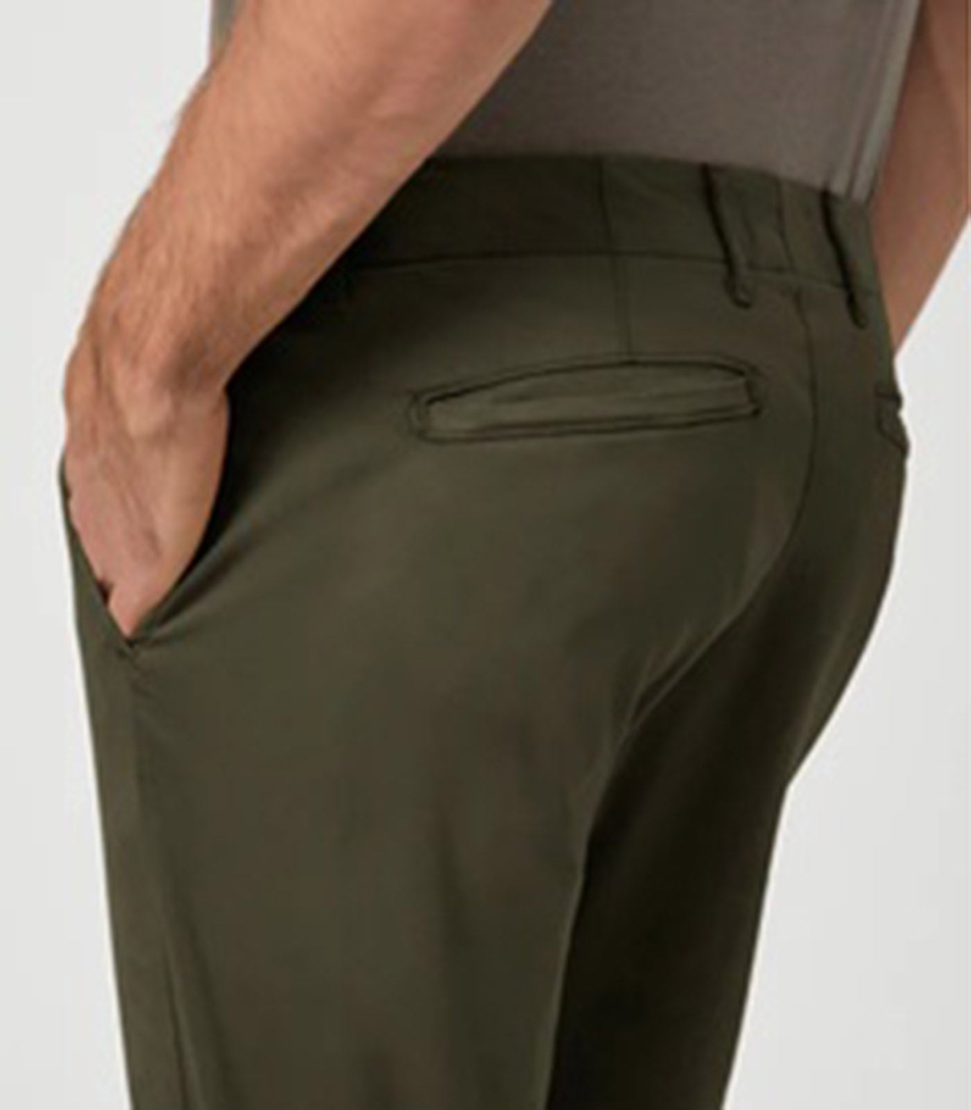 PAIGE - DANFORD Slim Leg Chinos in DARK MILITARY GREEN M171N84-4085