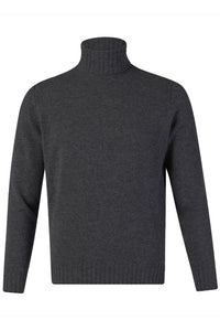 FILIPPO DE LAURENTIIS - Charcoal Grey Wool & Cashmere Roll Neck Sweater DV3ML 980