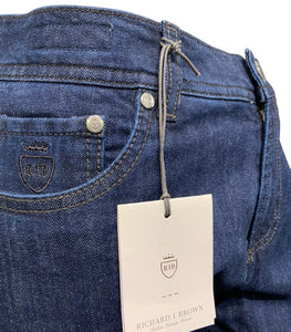 RICHARD J BROWN - T275.W00D MILANO Model Cotton Stretch Jeans In Dark Blue