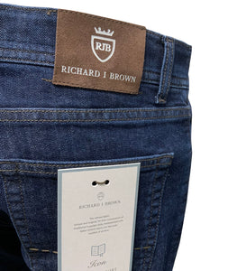 RICHARD J BROWN - T275.W00D MILANO Model Cotton Stretch Jeans In Dark Blue