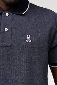 PSYCHO BUNNY - Eldorado Jacquard Polo Shirt In Navy B6K331Z1PC NVY