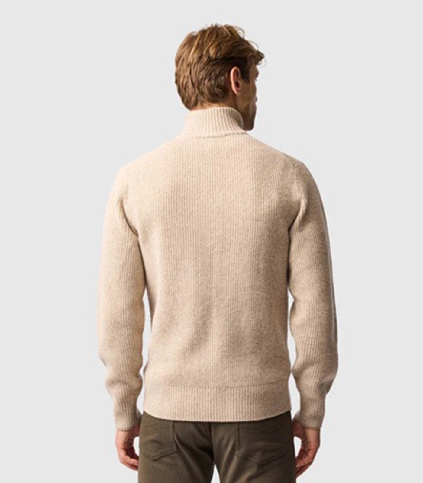 RODD & GUNN - ROBBIES ROAD Half Zip Knit in FLAX EP0956