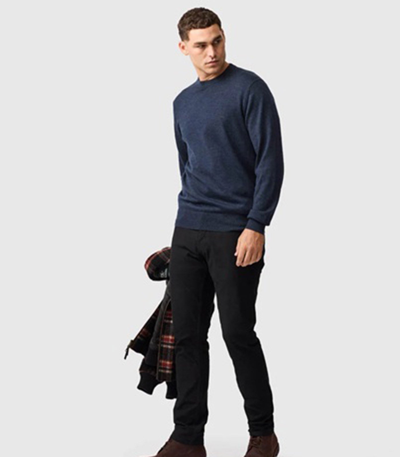 RODD AND GUNN - YORK BAY KNIT Crew neck Sweater in MIDNIGHT EP1141