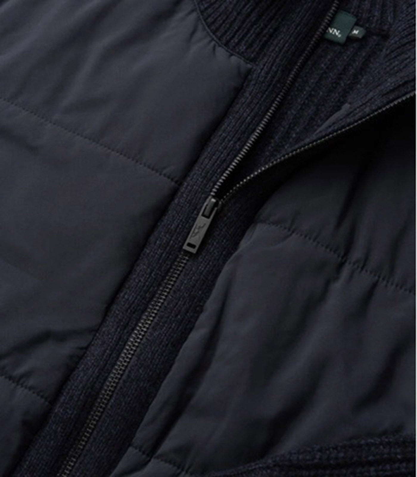 RODD AND GUNN - GOLDERS KNIT Mixed Media Zip Cardigan in MIDNIGHT Blue EP1156