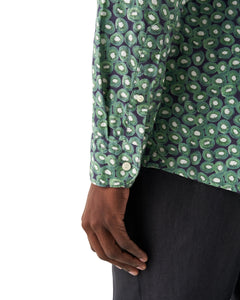 ETON - Green SLIM FIT Kiwi Print Linen Shirt 10001143465