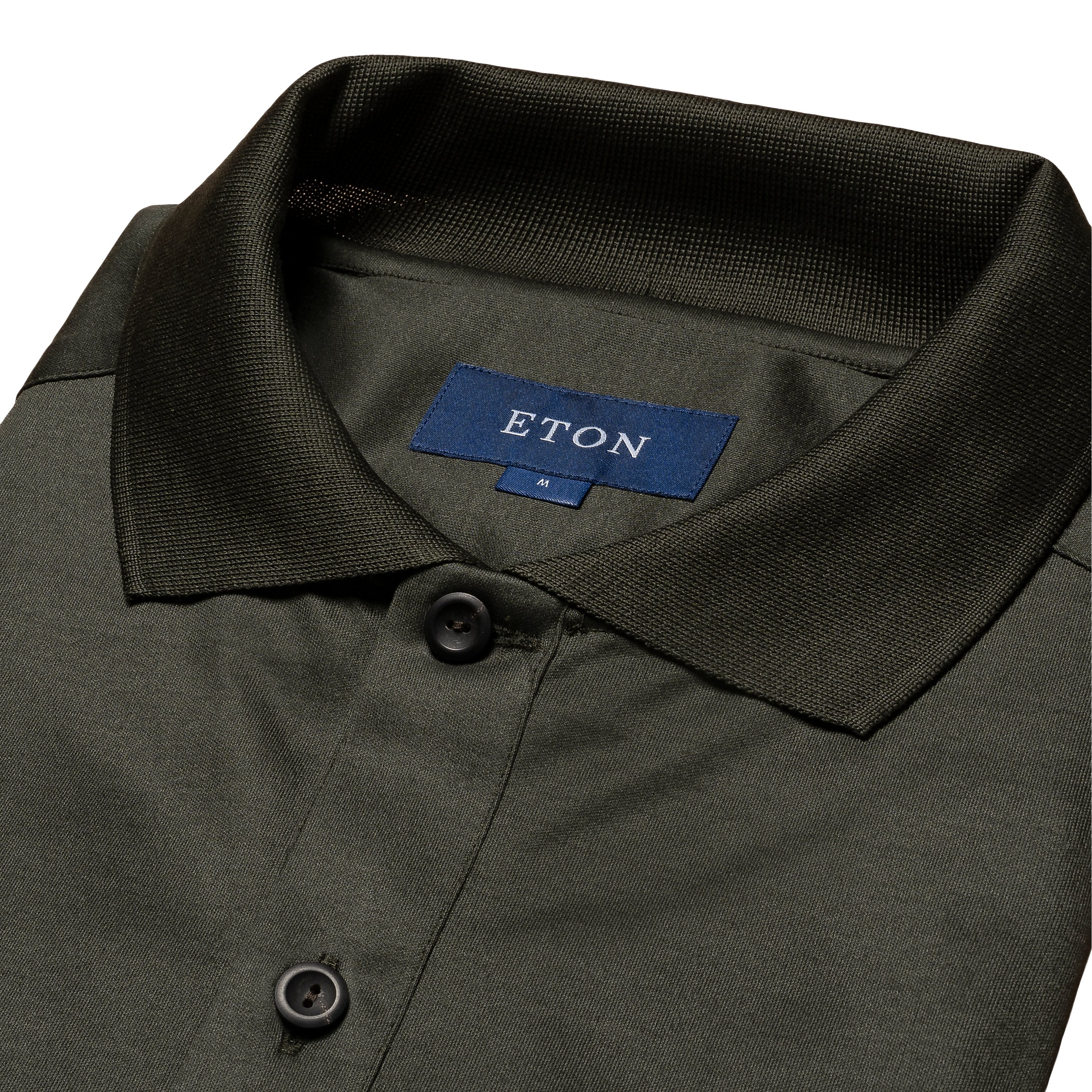 ETON - Green CASUAL FIT Filo di Scozia Long Sleeve Polo 10001015769