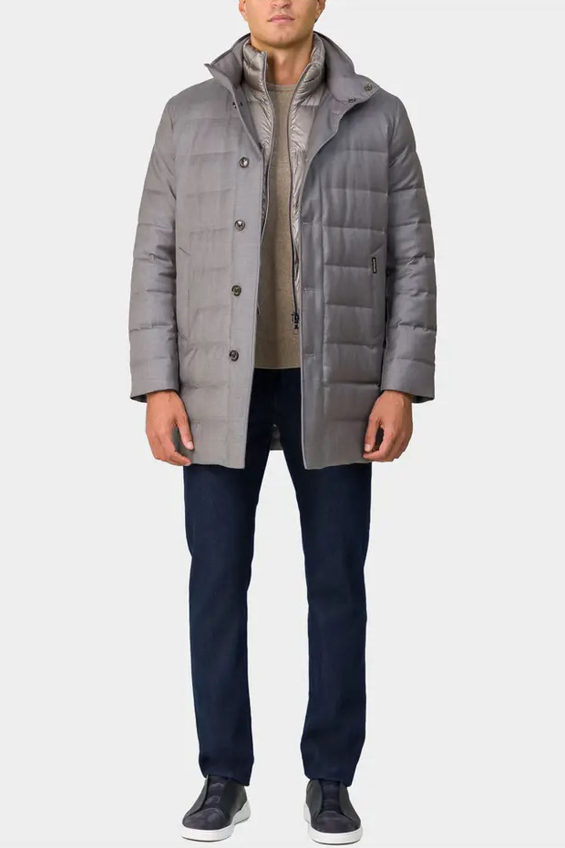 MONTECORE - Longline Hi-Tech Laminated Fabric Down Padded Coat In  
